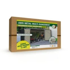 Abri De Jardin Coffre Métallique Vélos, Outils - 210 X 130 X 105 Cm -Intexoo Shop abri de jardin coffre metallique multi usage 210 x 130 x 105 cm 4