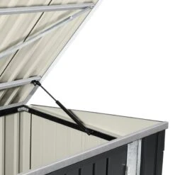 Abri De Jardin Coffre Métallique Vélos, Outils - 210 X 130 X 105 Cm -Intexoo Shop abri de jardin coffre metallique multi usage 210 x 130 x 105 cm 5