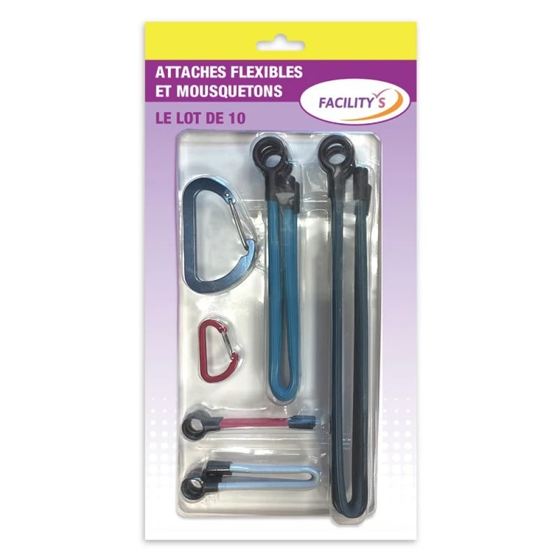 Attaches Flexibles Réutilisables Avec Mousquetons - Lot De 10 2 Attaches Flexibles Réutilisables Avec Mousquetons - Lot De 10 - Image 2