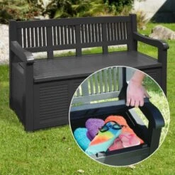 Banc Coffre De Jardin Gris En Plastique 9 Banc Coffre De Jardin Gris En Plastique -Intexoo Shop banc coffre jardin gris plastique 4