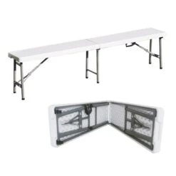 Banc De Jardin Pliant Blanc 4 Personnes