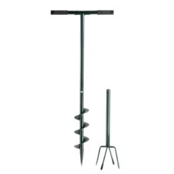 Bêche Et Tarière Manuelle 2 En 1