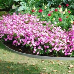 Bordures De Jardin Flexible En Acier Galvanisé - 5 X 1M 6 Bordures De Jardin Flexible En Acier Galvanisé - 5 X 1M -Intexoo Shop bordurette de jardin flexible metal gris 5 m 2