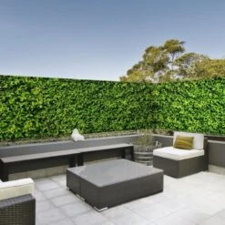 Brise Vue Imprimé Feuillage Vert Avec Oeillets 5 Brise Vue Imprimé Feuillage Vert Avec Oeillets -Intexoo Shop brise vue feuillage vert imprime oeillets 1x5 m 1 5 x5m 2