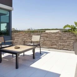 Brise Vue Beige Imitation Mur En Pierres 5 Brise Vue Beige Imitation Mur En Pierres -Intexoo Shop brise vue mur pierre beige 1x5 m 1 5 x5m 2