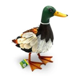 Canard Deco Jardin Animaux -Intexoo Shop canard metal peint decoratif 2