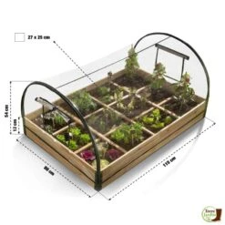 Carré Potager Avec Serre Intégrée Sur Armature Rigide 6 Carré Potager Avec Serre Intégrée Sur Armature Rigide -Intexoo Shop carre potager avec serre 2