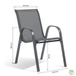 Chaises De Jardin Textilène - X 4 15 Chaises De Jardin Textilène - X 4 -Intexoo Shop chaise de jardin textilene x 4 5