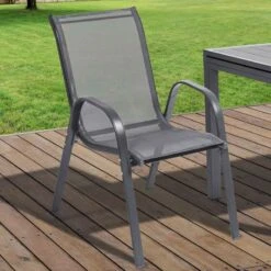 Chaises De Jardin Textilène - X 4 18 Chaises De Jardin Textilène - X 4 -Intexoo Shop chaise de jardin textilene x 4 8