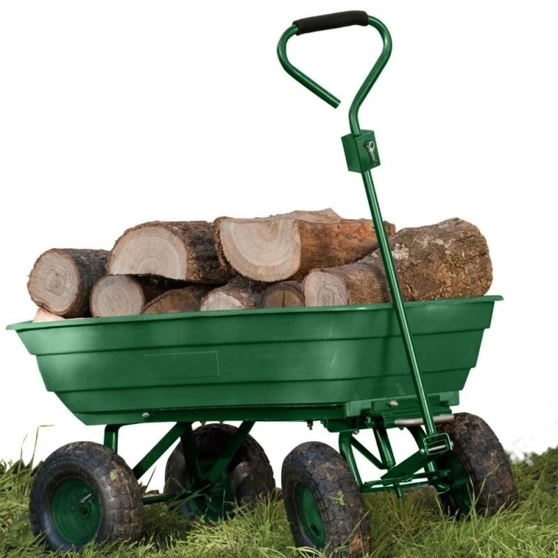 Chariot De Jardin 4 Roues - 52 Litres Capacité 120 Kg 4 Chariot De Jardin 4 Roues - 52 Litres Capacité 120 Kg - Image 4