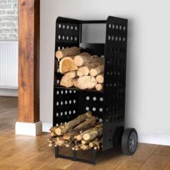 Chariot Porte Bûches En Métal 10 Chariot Porte Bûches En Métal -Intexoo Shop chariot porte buches en metal 4