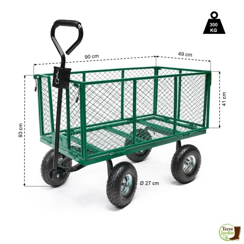 Chariot De Jardin Métal Pliable XXL 2 Chariot De Jardin Métal Pliable XXL - Image 2