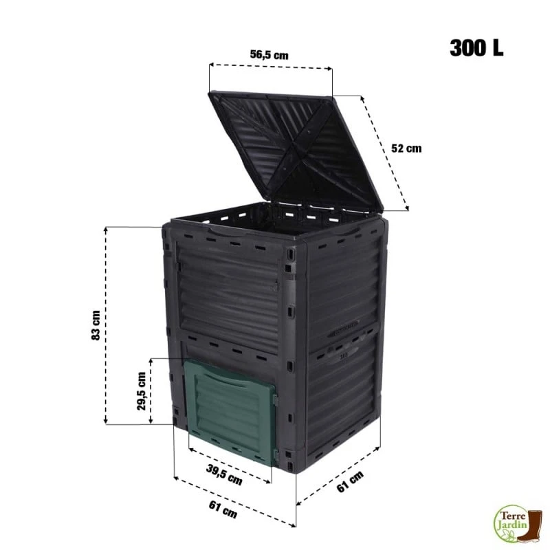 Composteur Plastique - 300 L 2 Composteur Plastique - 300 L - Image 2