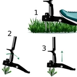 Désherbeur Manuel 4 Griffes Aluminium RootKiller 9 Désherbeur Manuel 4 Griffes Aluminium RootKiller -Intexoo Shop desherbeur manuel 4 griffes aluminium 3