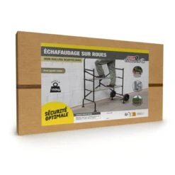 Echafaudage Roulant Avec Garde-corps Pliable Et Ajustable - EasyWork -Intexoo Shop echafaudage roulant mobile 3 niveaux 5