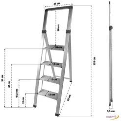 Escabeau 4 Marches Alu Pro Extra-slim 11 Escabeau 4 Marches Alu Pro Extra-slim -Intexoo Shop escabeau 4 marches alu pro slim 3