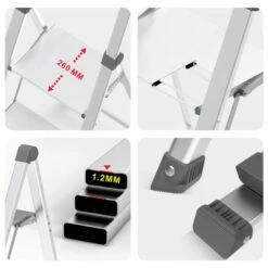 Escabeau 4 Marches Alu Pro Extra-slim 12 Escabeau 4 Marches Alu Pro Extra-slim -Intexoo Shop escabeau 4 marches alu pro slim 4