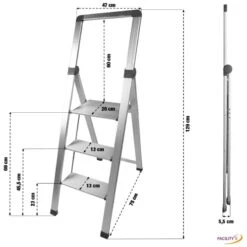 Escabeau Marchepied 3 Marches Alu Pro Extra-slim 11 Escabeau Marchepied 3 Marches Alu Pro Extra-slim -Intexoo Shop escabeau marchepied 3 marches alu pro slim 3