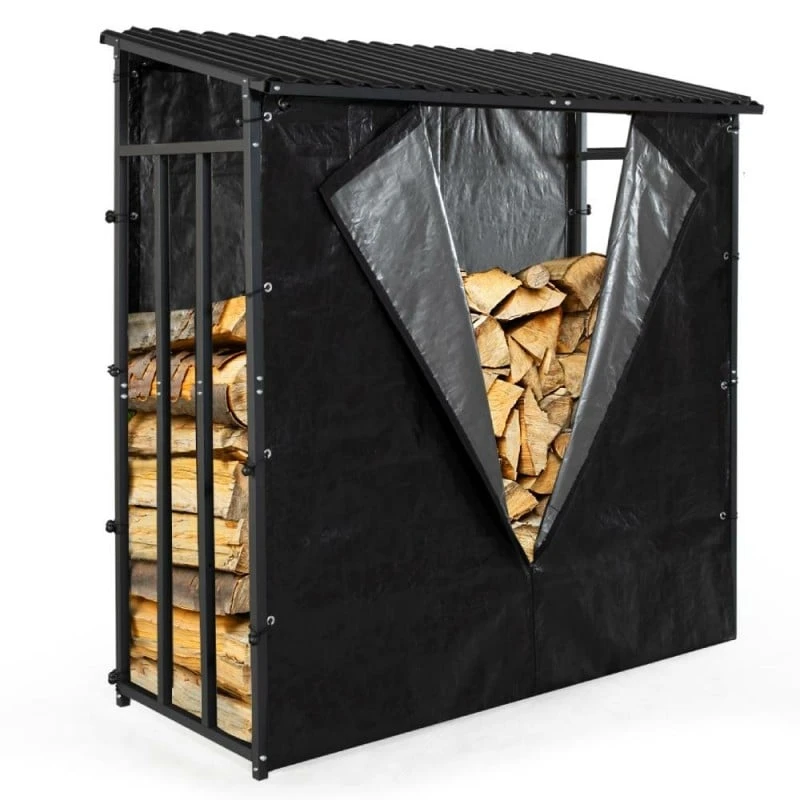 Étagère à Bûches 185 X 190 Cm Avec Housse De Protection 1 Étagère à Bûches 185 X 190 Cm Avec Housse De Protection