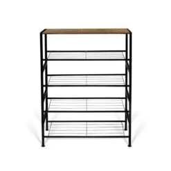 Étagère à Chaussures Style Industriel - 4 Niveaux