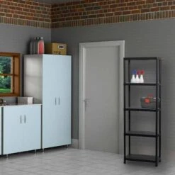 Étagère En Plastique 5 Niveaux 10 Étagère En Plastique 5 Niveaux -Intexoo Shop etagere plastique charge lourde 5 niveaux 4