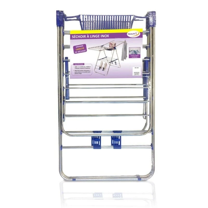 Étendoir à Linge Inox Avec Porte Cintres 2 Étendoir à Linge Inox Avec Porte Cintres - Image 2