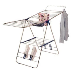 Étendoir à Linge Inox Avec Porte Cintres