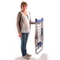 Étendoir à Linge Inox Avec Porte Cintres 11 Étendoir à Linge Inox Avec Porte Cintres -Intexoo Shop etendoir a linge inox interieur exterieur 5