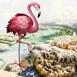 Flamant Rose Deco Jardin Animaux -Intexoo Shop flamant rose deco metal 3