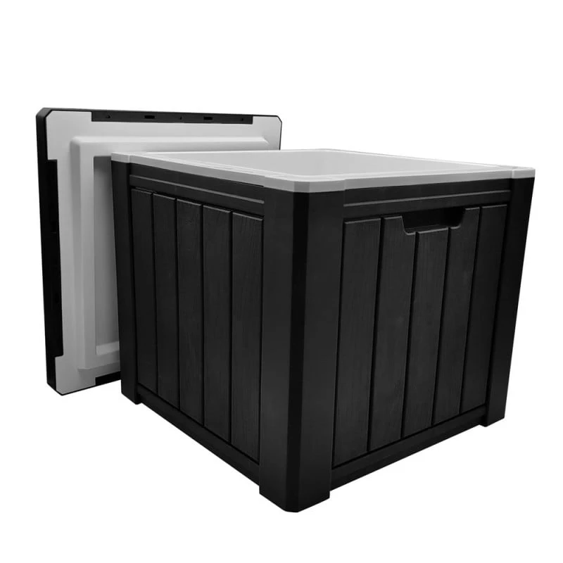 Glacière "ice Cube" Multifonction Table Ou Tabouret Effet Bois 37 L 3 Glacière "ice Cube" Multifonction Table Ou Tabouret Effet Bois 37 L - Image 3