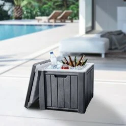 Glacière "ice Cube" Multifonction Table Ou Tabouret Effet Bois 37 L 8 Glacière "ice Cube" Multifonction Table Ou Tabouret Effet Bois 37 L -Intexoo Shop glaciere cube multifonction table ou tabouret effet bois 37 l 3