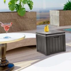 Glacière "ice Cube" Multifonction Table Ou Tabouret Effet Bois 37 L 9 Glacière "ice Cube" Multifonction Table Ou Tabouret Effet Bois 37 L -Intexoo Shop glaciere cube multifonction table ou tabouret effet bois 37 l 4