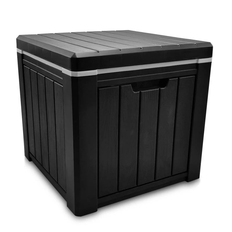 Glacière "ice Cube" Multifonction Table Ou Tabouret Effet Bois 37 L 1 Glacière "ice Cube" Multifonction Table Ou Tabouret Effet Bois 37 L