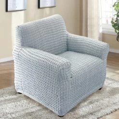 Housse De Canapé & Housse De Fauteuil Extensible -Intexoo Shop housse de canape housse de fauteuil extensible gris 3