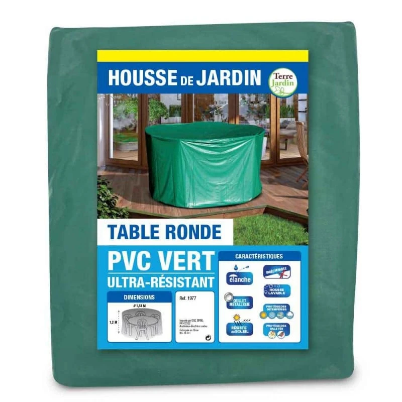 Housse De Protection PVC Table Ronde De Jardin - Extérieur 2 Housse De Protection PVC Table Ronde De Jardin - Extérieur - Image 2