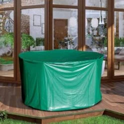 Housse De Protection PVC Table Ronde De Jardin - Extérieur 6 Housse De Protection PVC Table Ronde De Jardin - Extérieur -Intexoo Shop housse pvc table ronde 2
