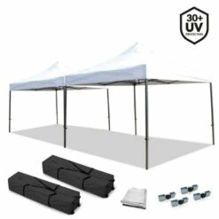 Lot De 2 Tonnelles Barnum Professionnelles 3x3 Pliantes Avec 4 Connecteurs Et 1 Gouttière -Intexoo Shop lot de 2 tonnelle professionnelle 3x3 pliante avec 4 connecteur et 1 gouttiere 6