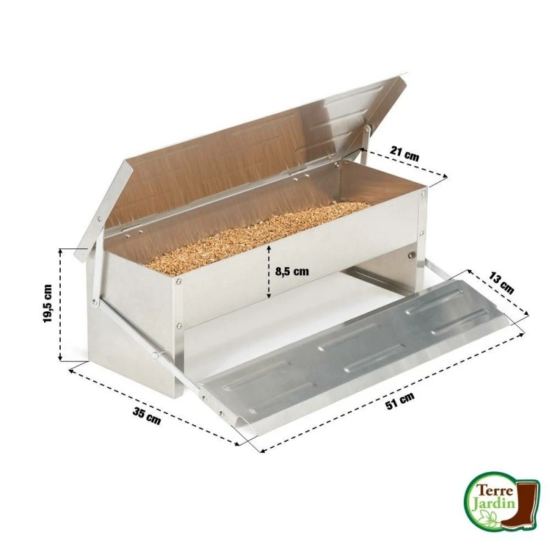 Mangeoire Pour Poules à Pédale - 5kg 3 Mangeoire Pour Poules à Pédale - 5kg - Image 3