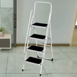 Escabeau Marchepied Acier 4 Marches Larges Sécurité 7 Escabeau Marchepied Acier 4 Marches Larges Sécurité -Intexoo Shop marche pied acier 4 marches 3