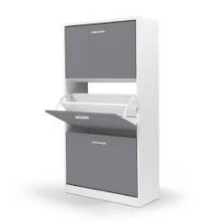 Meuble à Chaussures Blanc Et Gris 8 Meuble à Chaussures Blanc Et Gris -Intexoo Shop meuble a chaussures blanc et gris 2