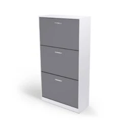 Meuble à Chaussures Blanc Et Gris 9 Meuble à Chaussures Blanc Et Gris -Intexoo Shop meuble a chaussures blanc et gris 3