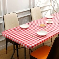 Nappe Vinyle élastique Rectangulaire 182 X 90 Cm -Intexoo Shop nappe vinyle elastique rectangulaire 182 x 90 cm 4