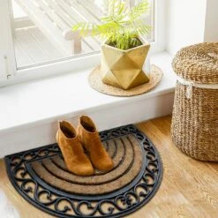 Paillasson Coco Demi Lune Porte D'entrée 7 Paillasson Coco Demi Lune Porte D'entrée -Intexoo Shop paillasson coco entree demi rond 3