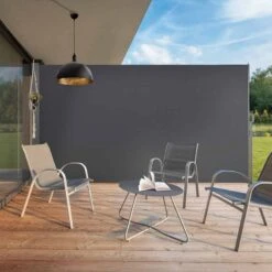 Paravent Extérieur Rétractable - 2,5 X 1,6 M -Intexoo Shop paravent exterieur retractable 25 x 16 m 4