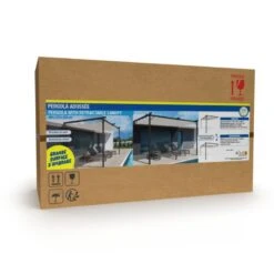 Pergola Adossée 2,70 X 4 M Avec Toile Rétractable écrue 21 Pergola Adossée 2,70 X 4 M Avec Toile Rétractable écrue -Intexoo Shop pergola adossee 3 x 4 m avec toile retractable ecrue 10