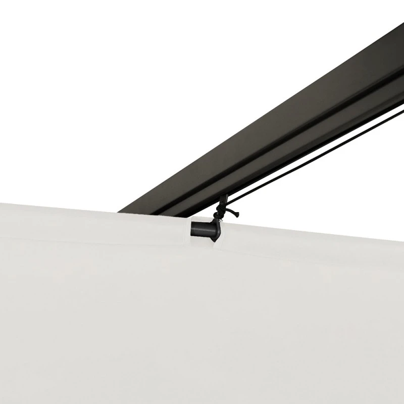 Pergola Adossée 2,70 X 4 M Avec Toile Rétractable écrue 6 Pergola Adossée 2,70 X 4 M Avec Toile Rétractable écrue - Image 6