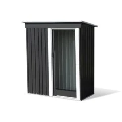 Petit Abri De Jardin En Acier 1.14 M² -Intexoo Shop petit abri jardin gris anthracite acier galvanise 2