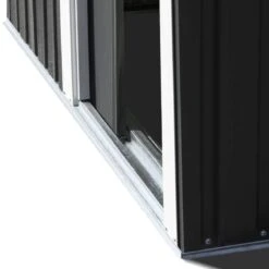 Petit Abri De Jardin En Acier 1.14 M² -Intexoo Shop petit abri jardin gris anthracite acier galvanise 3