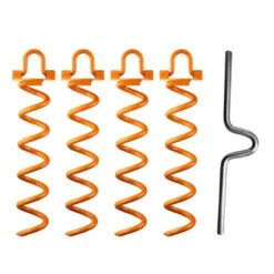 Piquets D'ancrage En Spirale Métalliques X4