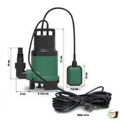 Pompe D'évacuation Submersible Pour Eau Chargée Ou Claire (piscine) 14m3/h -Intexoo Shop pompe de relevage eaux usees ou chargees 3